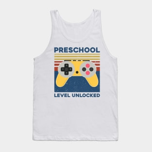 Kids Preschool Level Unlocked Back To School Video Gamer Tank Top